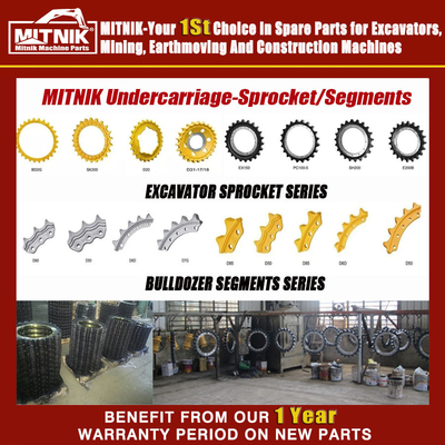 D3C Segments Dozer Sprocket Segment with Yellow/Black Design and Hardness Depth 8-12mm