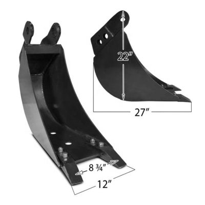 Q345B/NM400 Mini Excavator Ditching Bucket for Precise Construction