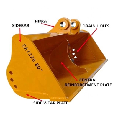 Q345B/NM400 Mini Excavator Ditching Bucket for Precise Construction
