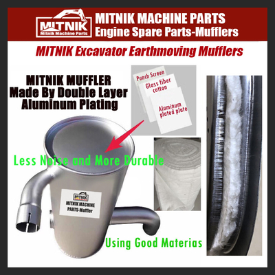 Guarantee E320GC Exhaust Silencer Muffler for Construction Machinery Parts on Farms