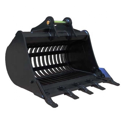JS200 Excavator Sieve Bucket with Grid and Skeleton Design Made of Q345B/NM400 Material