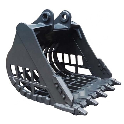 JS200 Excavator Sieve Bucket with Grid and Skeleton Design Made of Q345B/NM400 Material