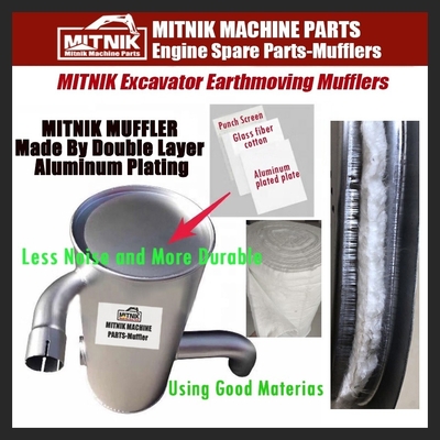 Technique Forging Casting Engine Muffler Pipes And Accessories for SK210-8 Excavator