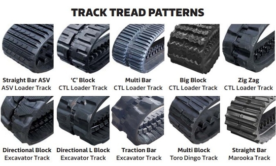 400x72.5x74 Rubber Tracks for Mini Excavator PC50 PC55 PC60 Nature Rubber Material